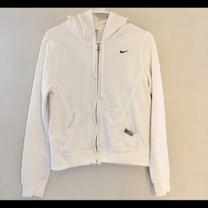 Nike Full Zip Sweater White Size Medium 8-10 Kids